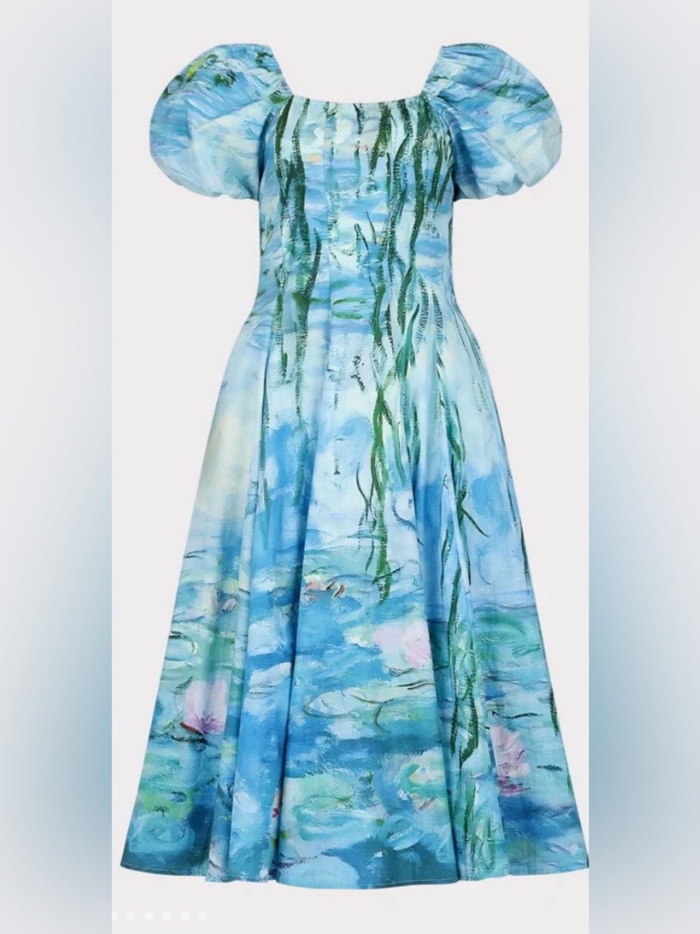 JessaKae Water Lily Blue Floral Midi Dress L NWT Romantic Cottagecore